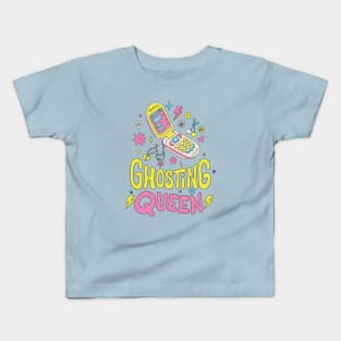 Y2K Style Ghosting Queen Funny Retro 90s Kids T-Shirt